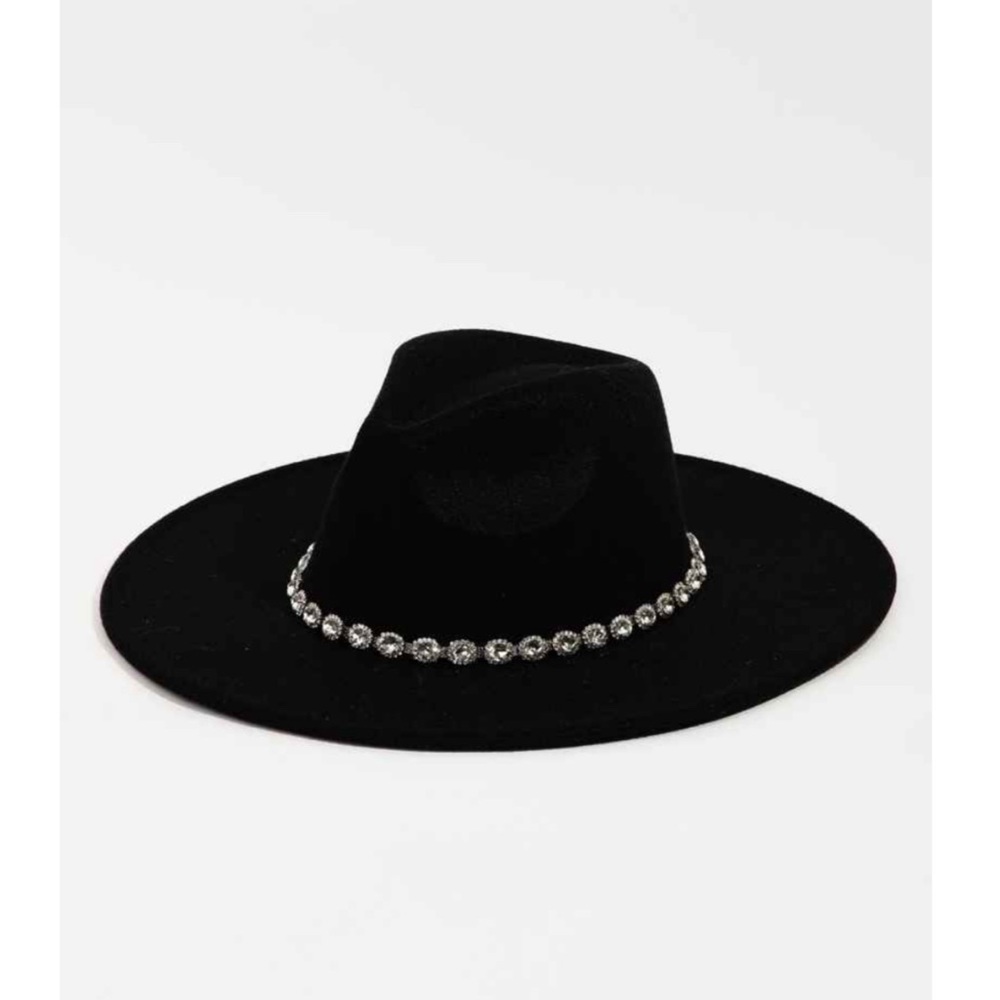 Elegant Black Hat with Silver Accents